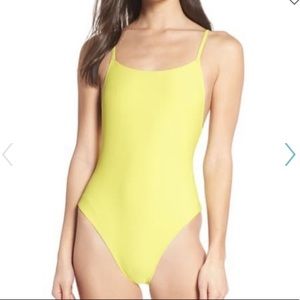 Something navy core ribbed one piece swimsuit